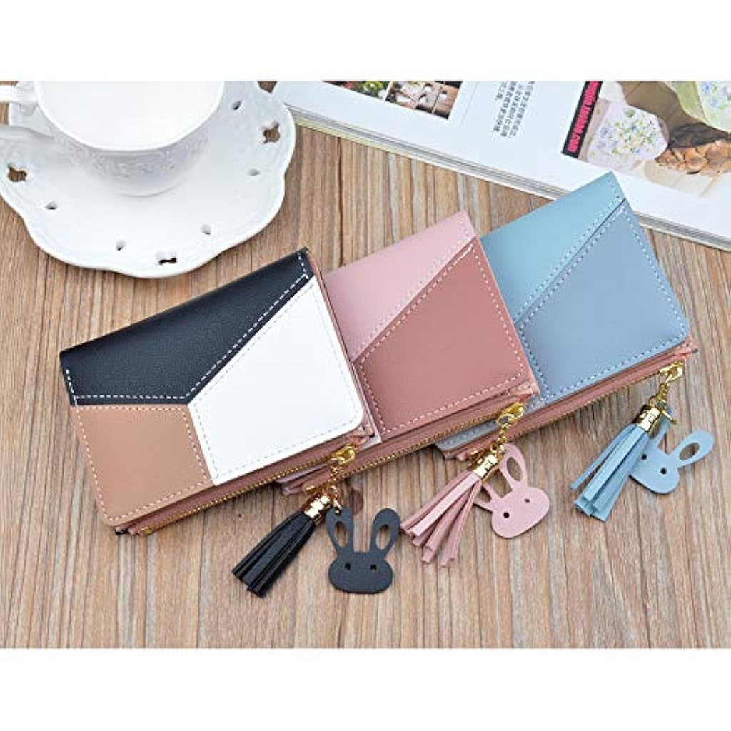 PALAY® Small Women's Wallet PU Leather Multi Credit Card Holder Coin Purse Zipper Secure Case Gift for Girls 3PCS
