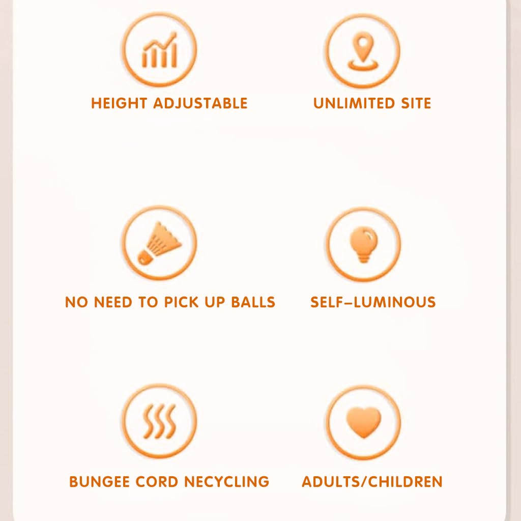 Proberos Badminton Self Practice Trainer with 3 Balls and 40 Elastic Rope | Indoor Outdoor Training Tool