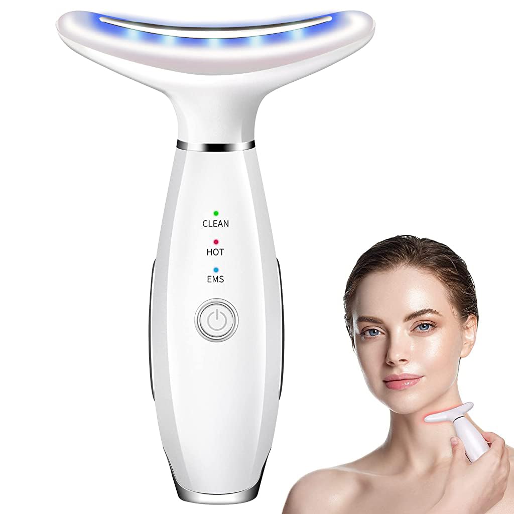 HANNEA® Electric Neck Massager Machine, EMS Face Firming Wrinkle Reducing Tool Double Chin Reducer, Lifting Device Chin, Facial Beauty Machine With 3 Massage Modes