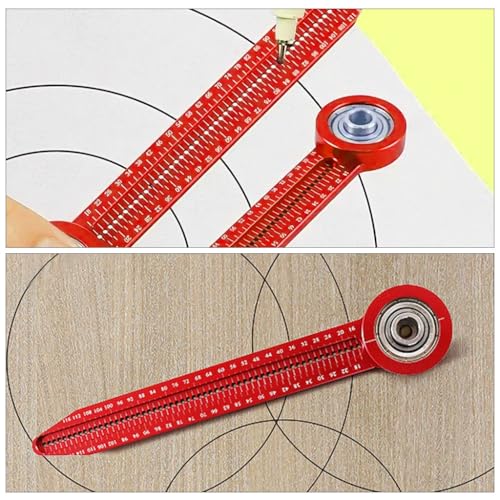 Serplex® Circle Maker,Circle Template,Adjustable Aluminum Alloy Woodworking Marking Gauge Compass,Rotating Round Drawing Ruler Precision Drawing Supplies Measurement Tools