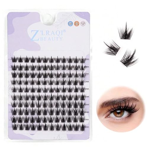 MAYCREATE® 160PCS Eyelash Clusters Lash Kit, Lash Clusters Eyelash Extensions Individual Lashes Wispy 11-13mm Mixed Eyelash Clusters D Curl DIY Lash Extension at Home for Beginners