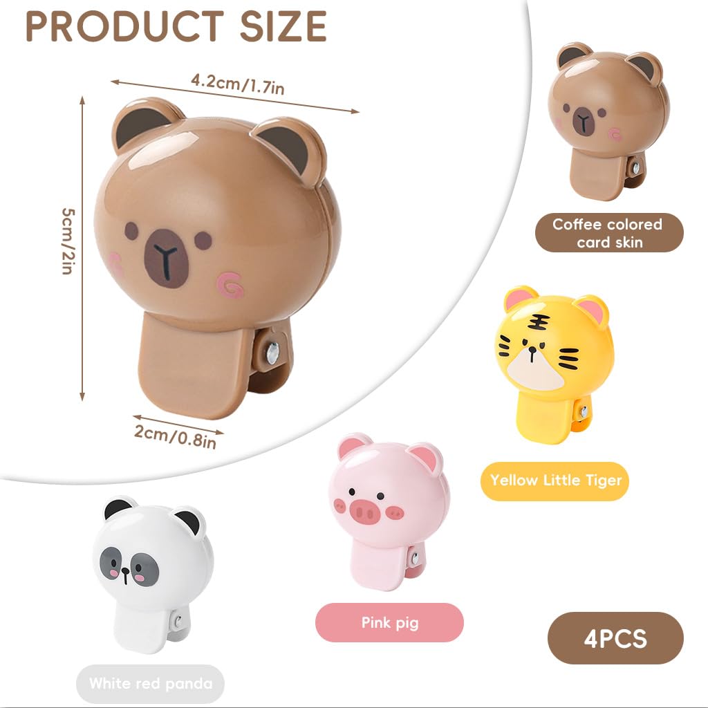 HASTHIP Toothbrush Head Covers for Travel and Home with Dustproof Design | 4Pcs Cute Animal Protectors for Kids and Adults