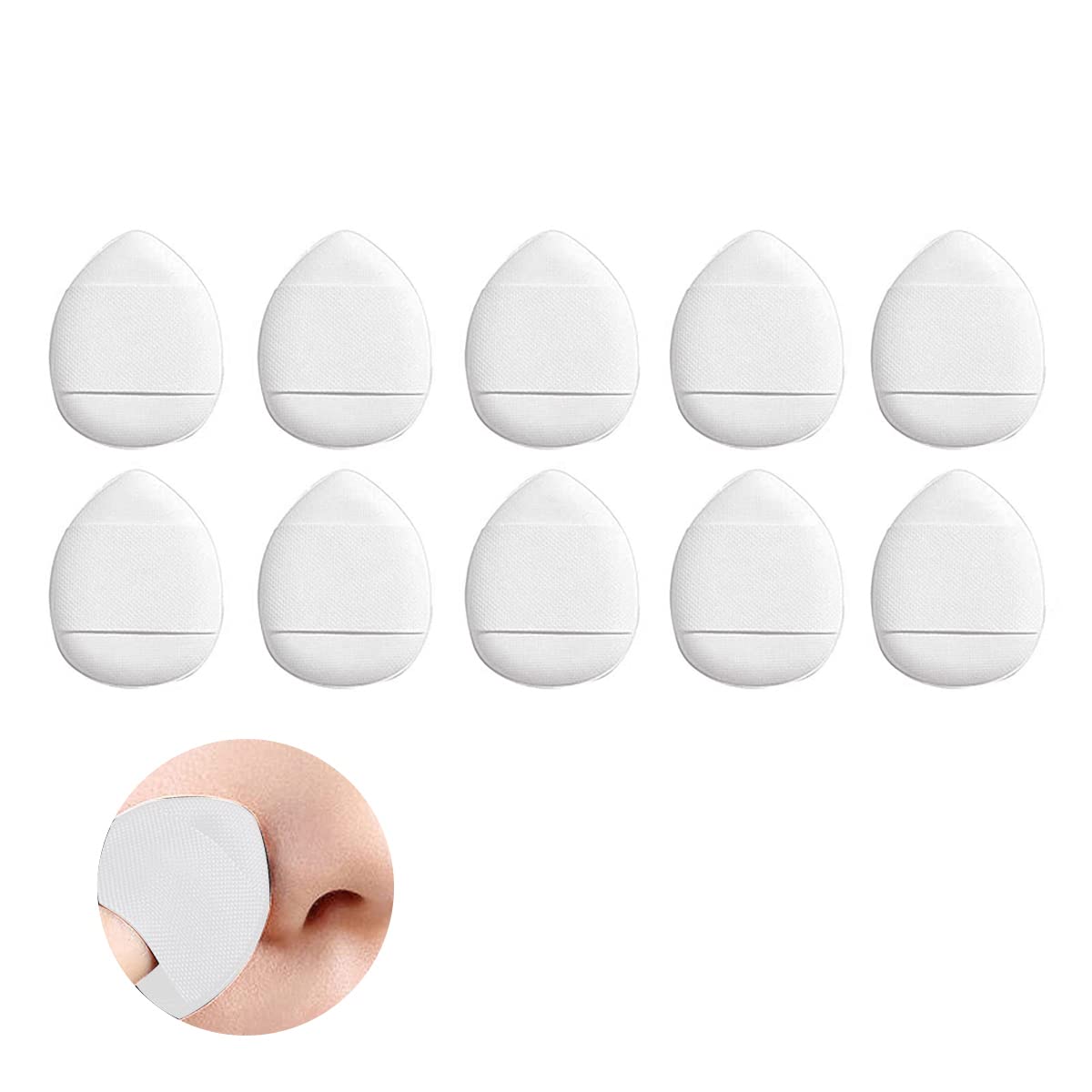 ELEPHANTBOAT Mini Finger Makeup Powder Puff 10pcs for Concealer with Ultra Soft Sponge | Wet and Dry Use