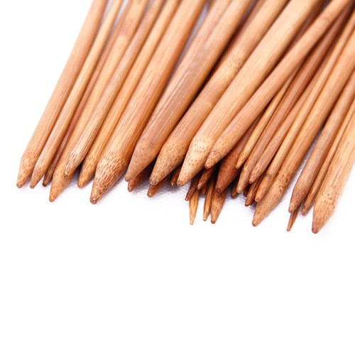 ELEPHANTBOAT 18pcs Wood Knitting Needle Set--Small to Large 2-10mm, Sturdy Round Blunt Yarn Knitting Needles Tool Kit