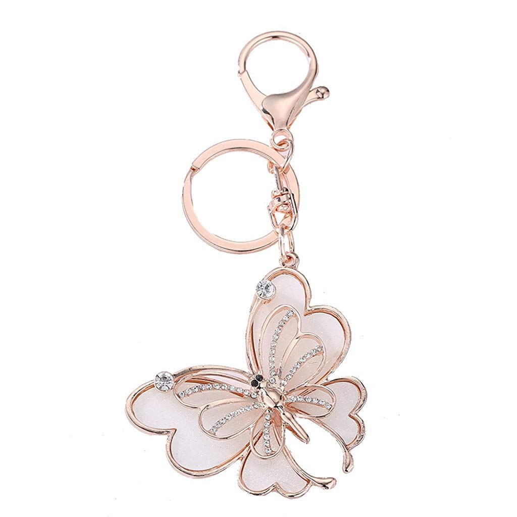 ELEPHANTBOAT Butterfly Cute Keychain for Girls and Women with Metal Charm | Ideal Gift