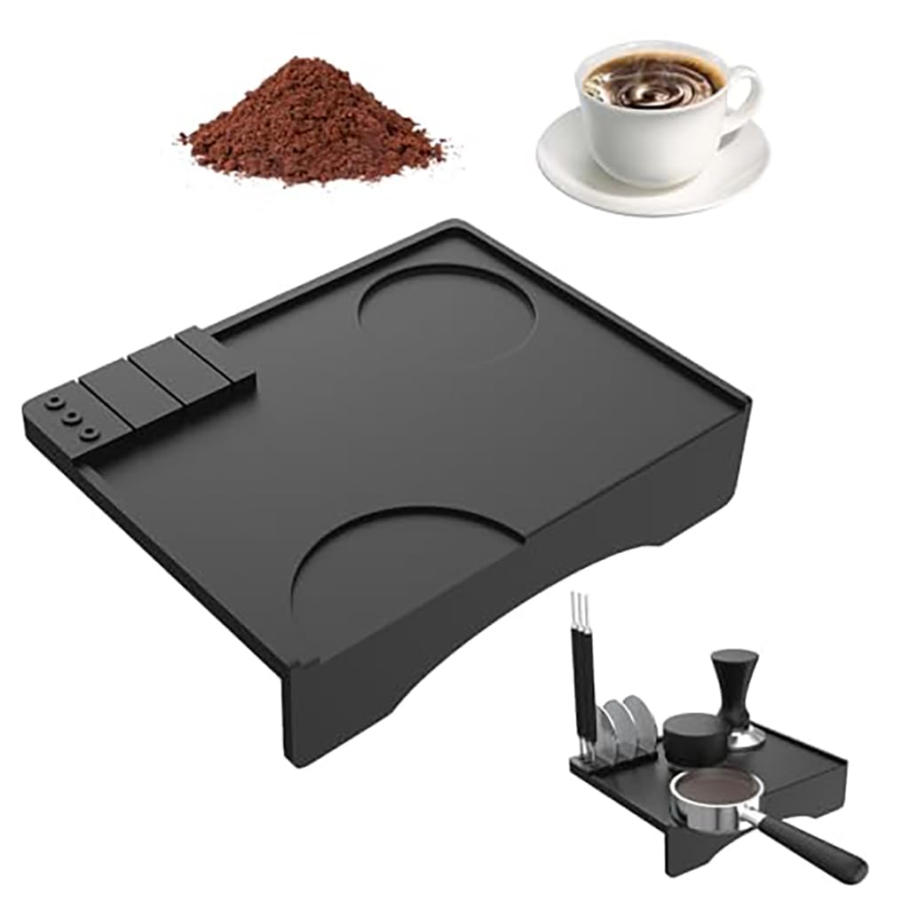 ZIBUYU Coffee Tamping Mat for Espresso Preparation with NonSlip Base and FoodGrade Silicone | Protects Portafilter Handles and Countertops