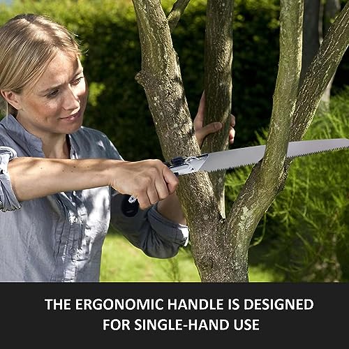 Optifit® Hand Saw Gardening Pruning Powered With Blade Protective Sleeve 13.7 Inches Sk5 Steel Densed Teeth Multi Purpose For Sawing Branches 3PCS