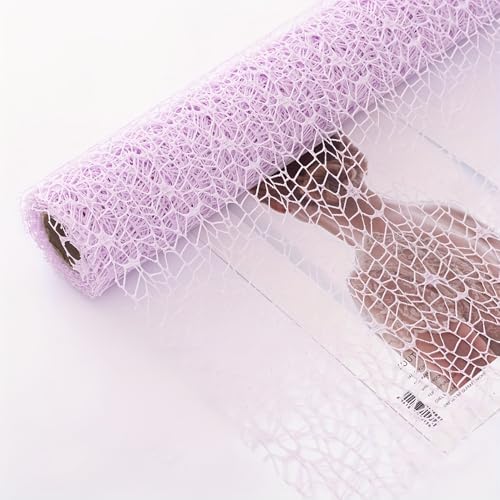 HASTHIP® Flower Wrapping Paper Jacquard Net Mesh Openwork Floral Wrapping Paper Valentine's Day Florist Bouquet Supplies, for DIY Crafts Gift Packaging