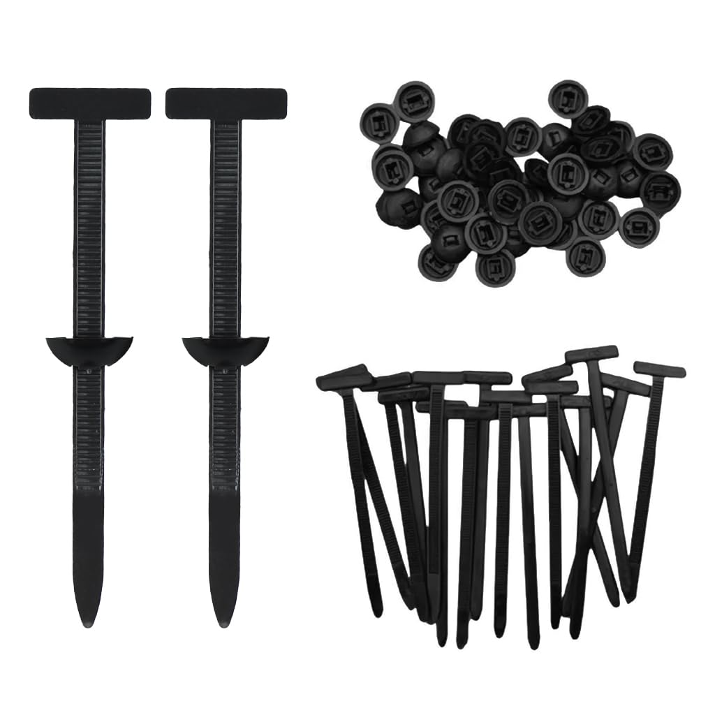 STHIRA Nylon Cable Ties for Automotive Panels with T Type Push Mount | Pack of 50