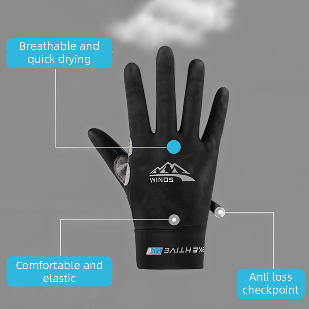 PROBEROS Sun Proof Gloves for Driving and Outdoor Use with UPF 50+ | Ice Silk Touchscreen Design
