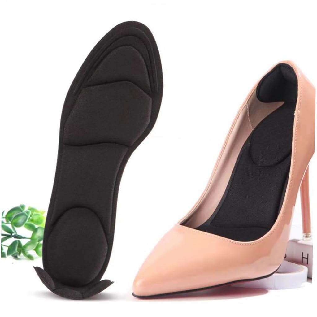 ZIBUYU Silicone Insoles for Women Heel Pain Relief with Soft Sponge Pads | Anti Slip Cushion Comfort