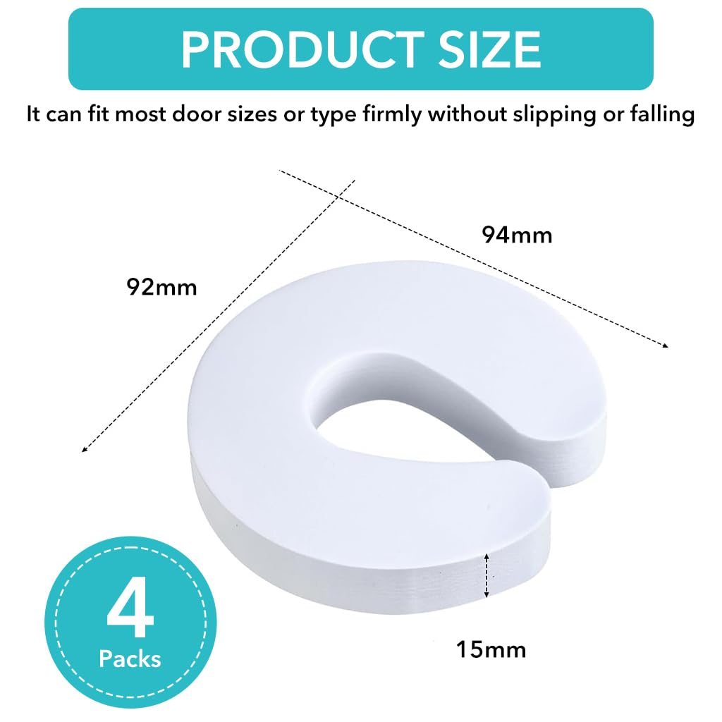 ZIBUYU® Finger Pinch Guards for Door Child Safety Guards Door Slam Stopper Snap-on Anti-slip Finger Pinch Guards EVA Thicken Door Finger Pinch Guards, Door Draft Stopper Preventing Finger Pinch