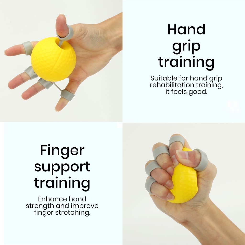 Proberos Hand Gripper Ball for Grip and Finger Exercise with 20lb Resistance | Platinum Silicone