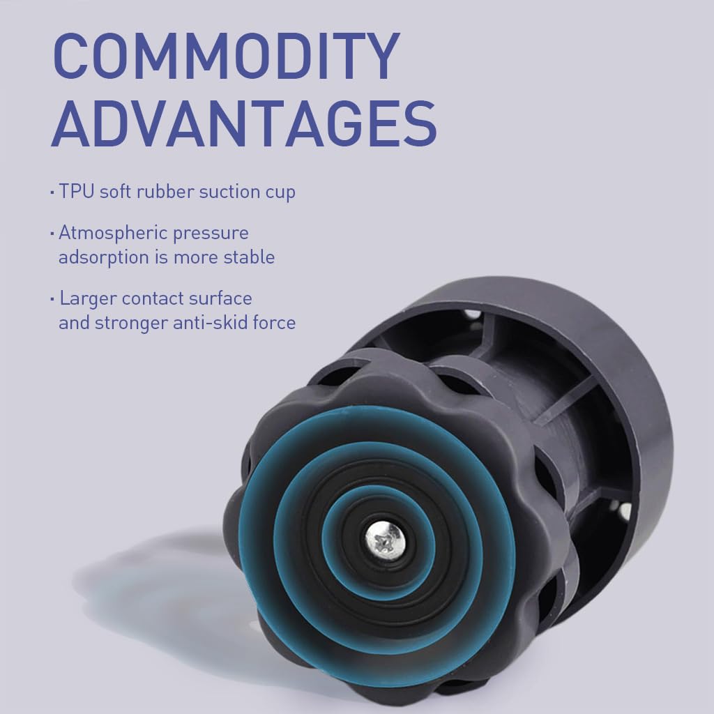 ZIBUYU Anti Vibration Pads for Washing Machine 8PCS with Anti Slip Suction Cups | Adjustable 2.7 in Height