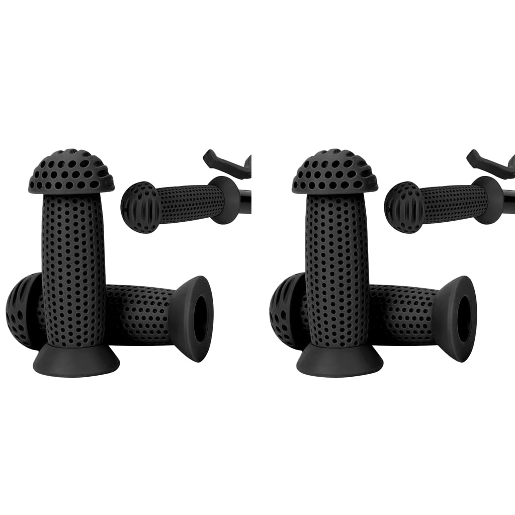Proberos Bike Handle Grips 3.9 in Soft Silicone Porous Anti Slip for Kids Scooters | Black 2PCS