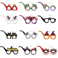 PATPAT® 12Pcs Halloween Paper Eyeglasses, Halloween Decorations Paper Glasses for Kids Adults, Photobooth Props Halloween Dress Up, Halloween Party Favor Glasses for Kids Party Supplies Halloween Mask