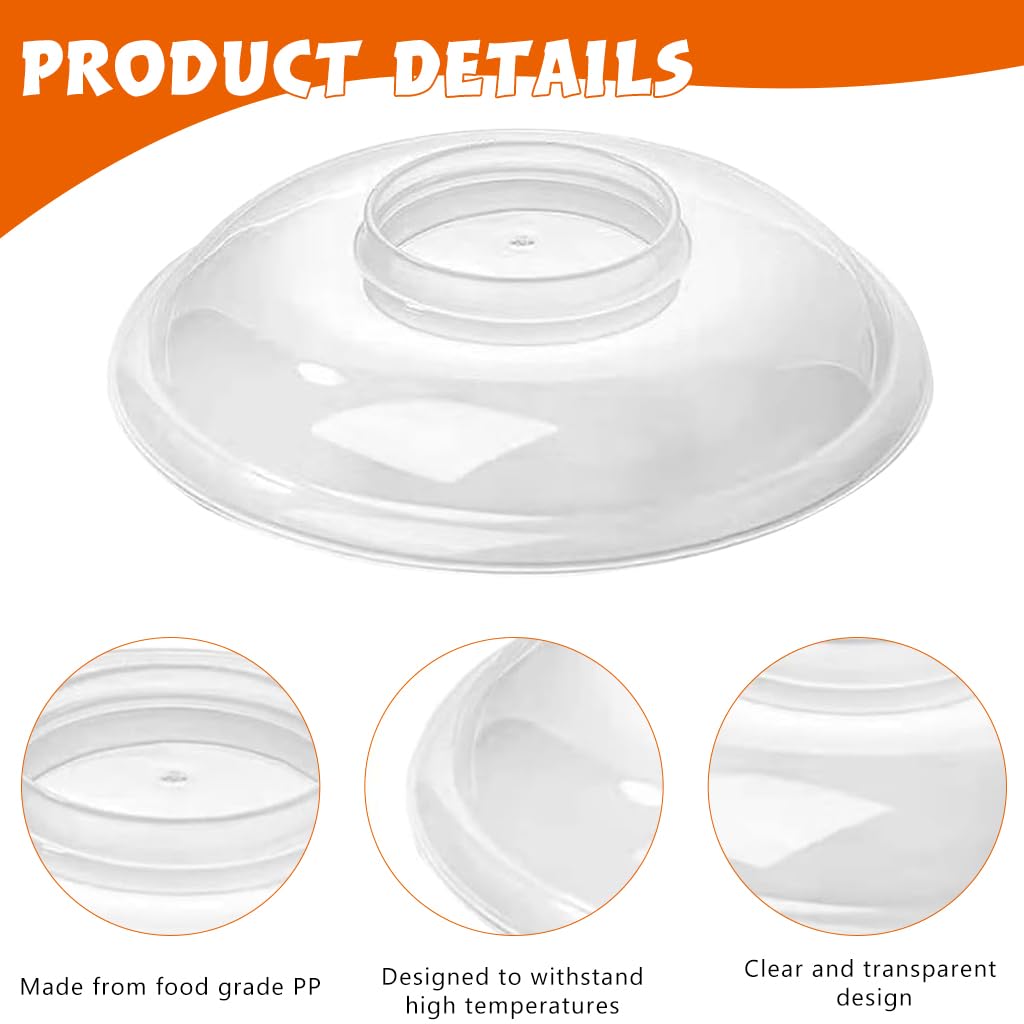 Supvox® Microwave Dish Cover Anti-splatter Plate Cover 3 Sizes Heat Resistant Clear Dish Cover Microwave Use Food Plate Cover Food Grade PP Kitchen Home Plate Cover Lids