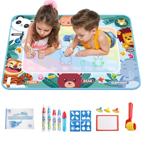 PATPAT® Water Doodle Mat 100*80cm Kids Water Painting Doodle Drawing Mat Writing Mess Free Coloring Extra Large