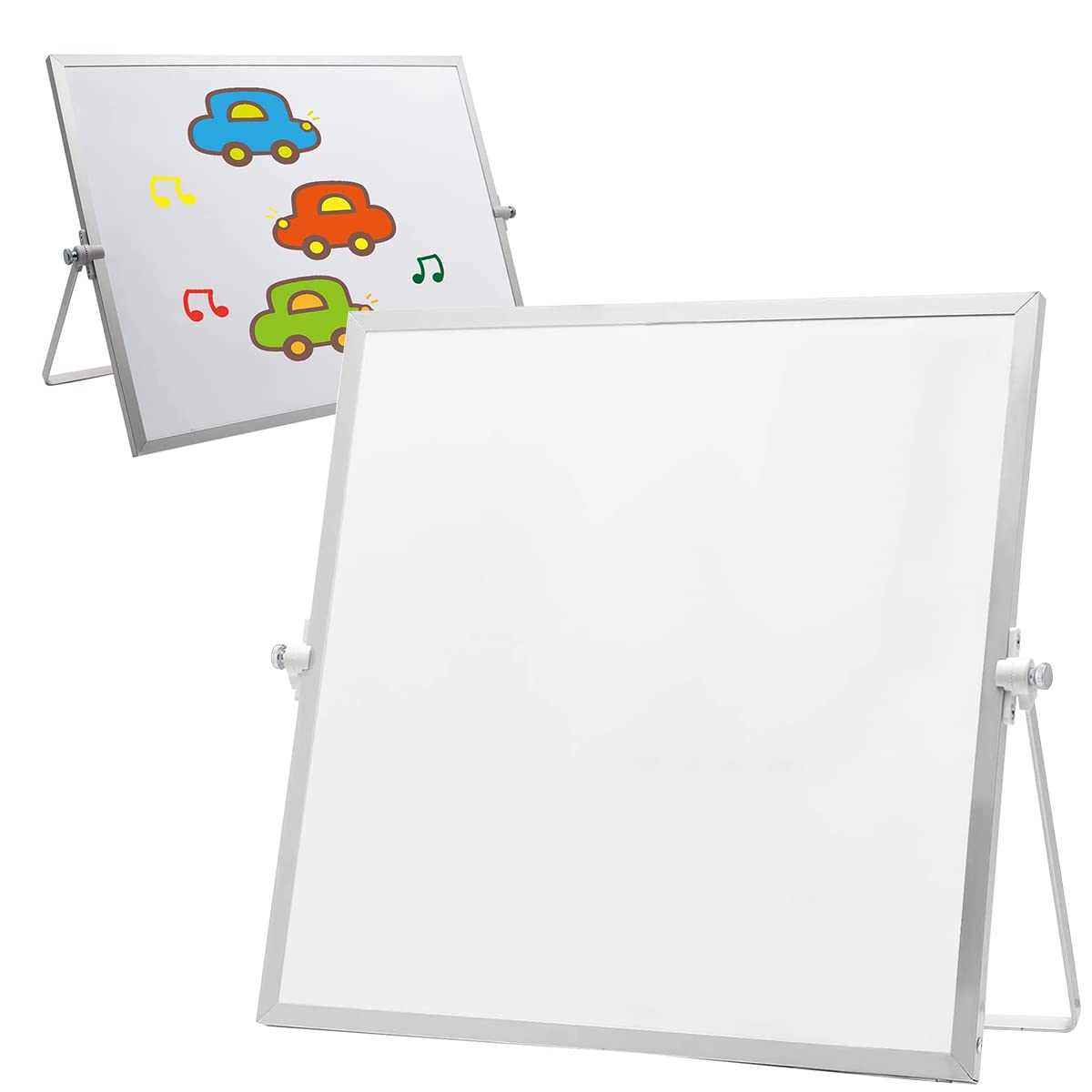 ZIBUYU® 10'' White Board, Flippable Double-SidedWhite Board with Aluminum Stand for Office, Home and School White Board to Do List/Memo White Board