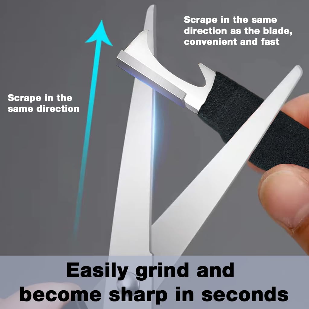 HASTHIP Diamond Sharpening File for Scissors and Garden Tools featuring Anti Slip Handle | 3PCS 5 in Steel Design