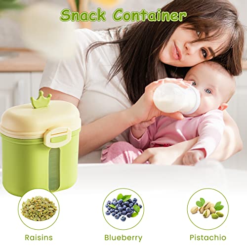SNOWIE SOFT® 360G Baby Formula Dispenser with Scoop and Leveller Foodgrade PP Double Layer Anti-Leak Milk Powder Storage Container BPA Free Multi 1 Count 3PCS
