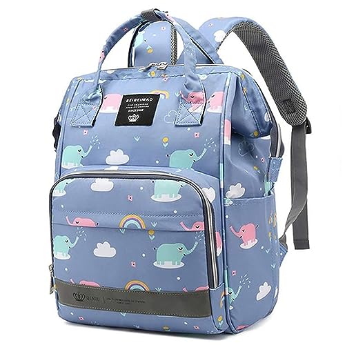 SNOWIE SOFT® Large Capacity Diaper Bag Backpack With USB Charging Port & Insulated Bottle Pouch, Stylish & Durable Maternity Travel Bag For Moms - Includes Wet/Dry Separation & Stroller Hooks