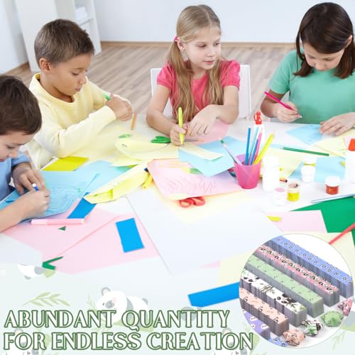 HASTHIP® 600 Sheets Star Origami Paper 12 Color Assortment Double Sided Solid Color DIY Hand Art Crafts Panda 1800PCS