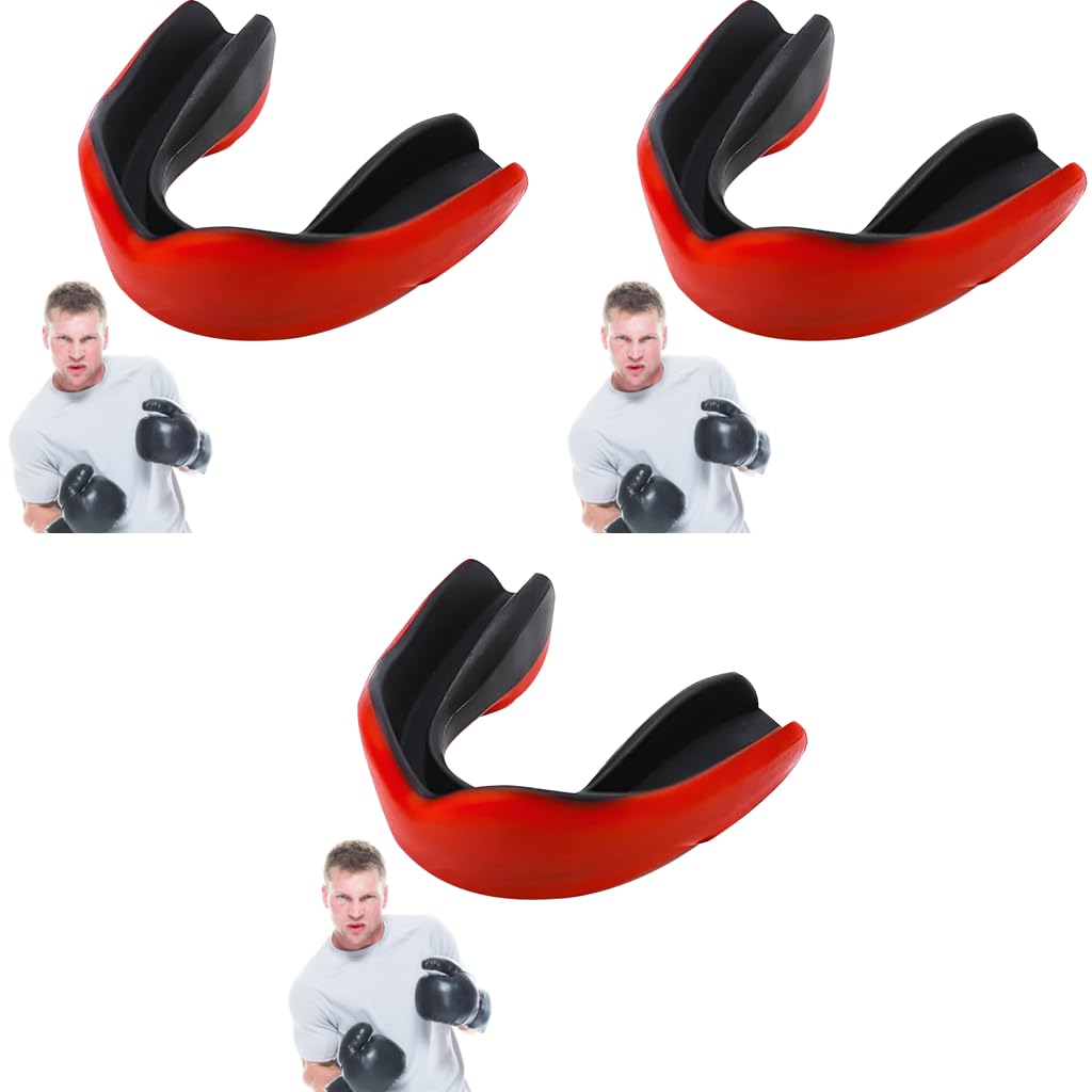 Proberos Sports Mouth Guard for Boxing Football MMA with High Density EVA Cushion 3PCS