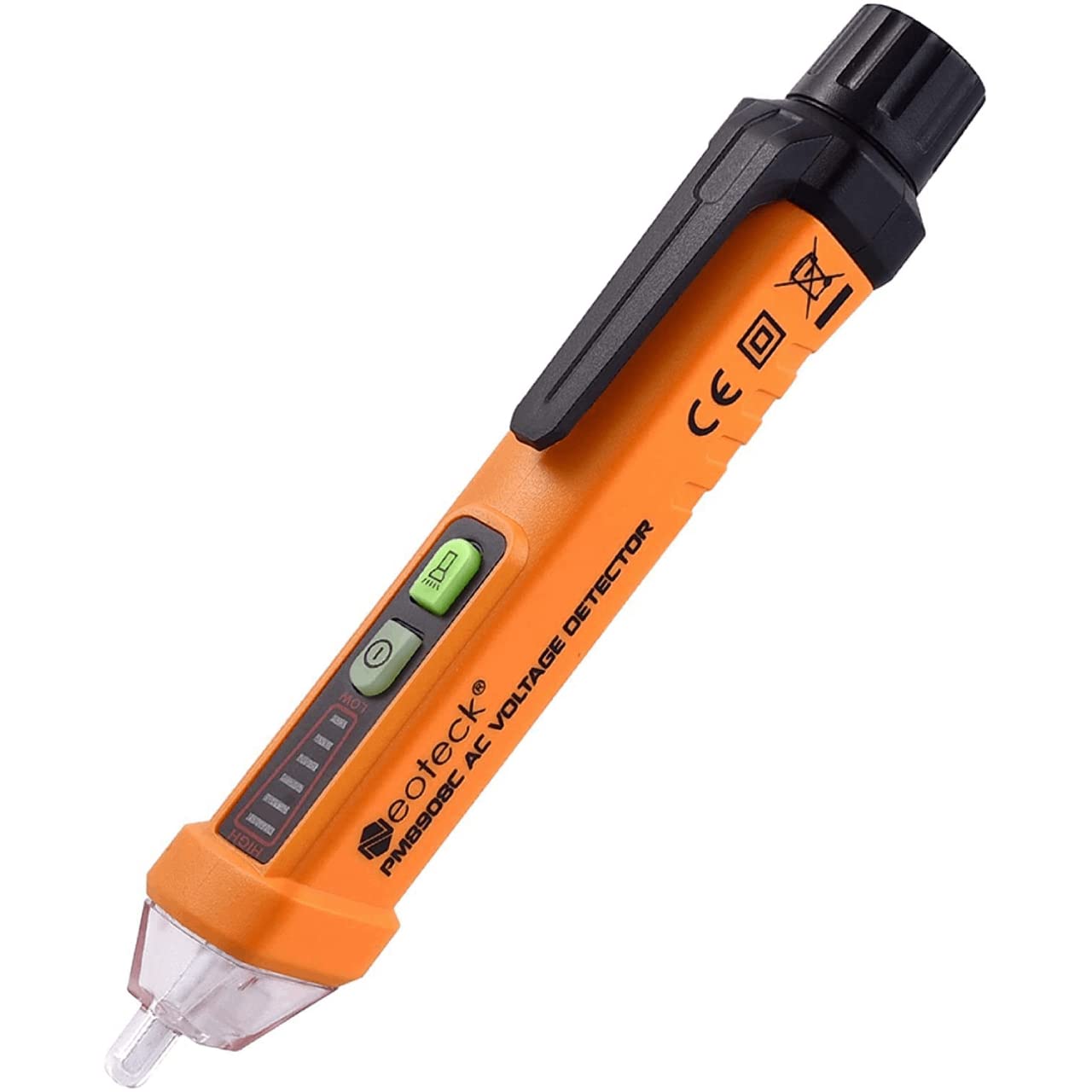 Supvox Non-Contact Voltage Tester 12-1000V AC Voltage Detector Pen Circuit Tester Tool with Led Flashlight Beeper Pocket Clip