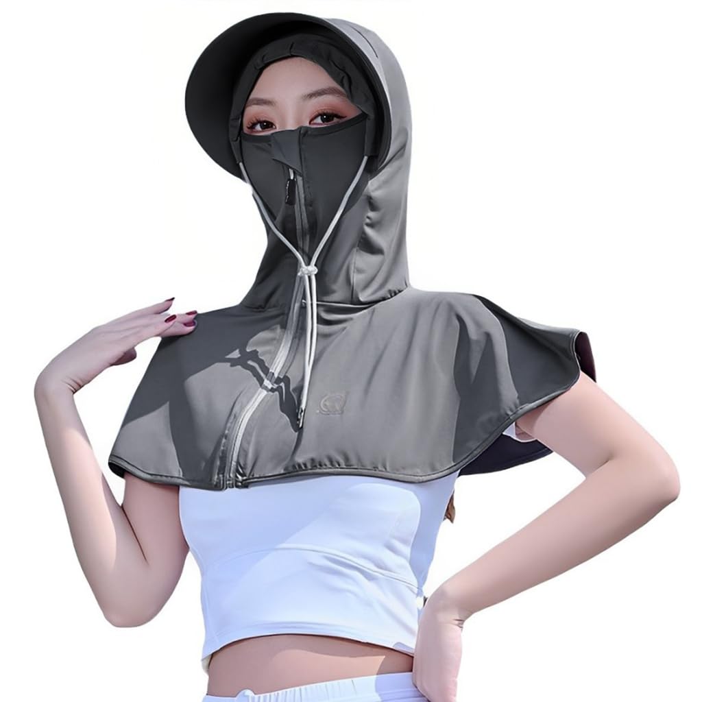 PALAY Hat for Women with UPF 50 Sun Protection featuring Zip Up Face Cover and Wide Brim | Breathable Adjustable Cap for Outdoor Travel