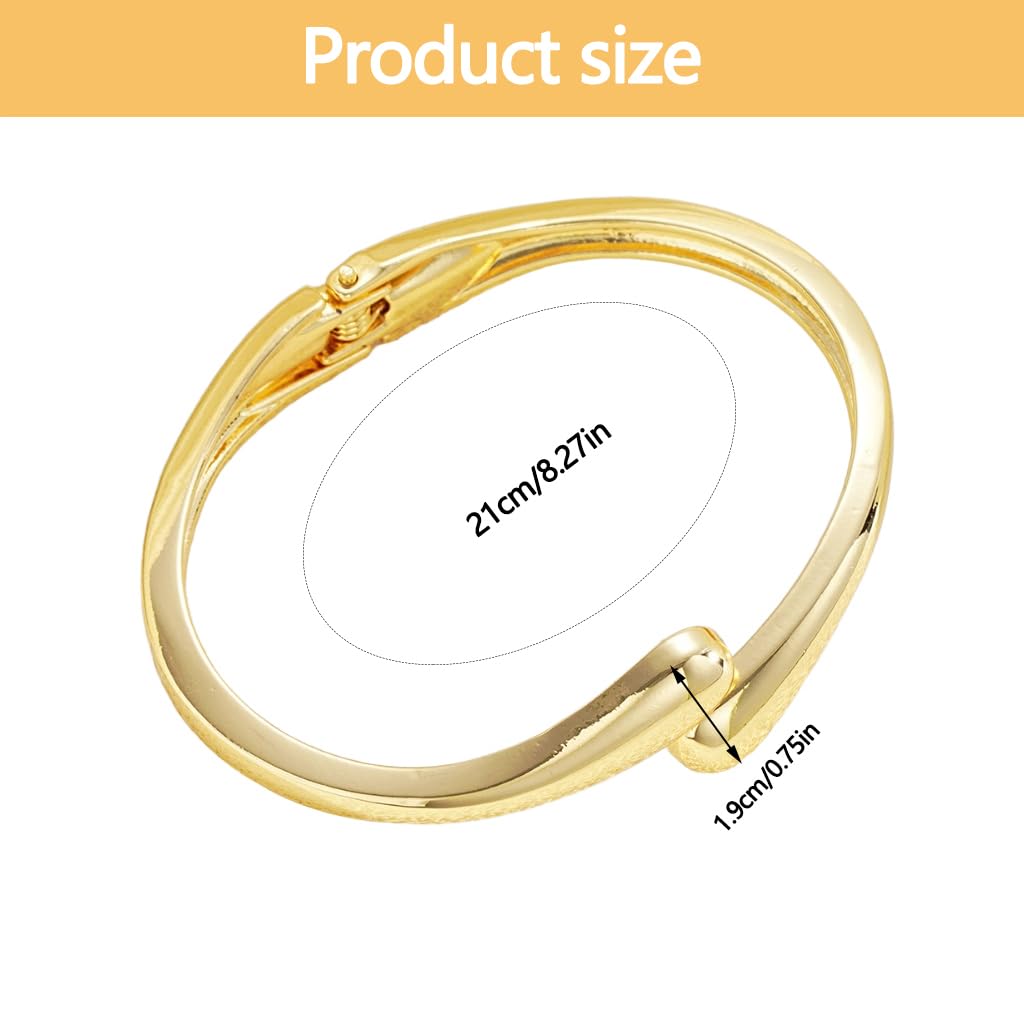 Zibuyu Gold Bangle Bracelet for Women featuring 21CM Adjustable Twist Cuff | Gift Jewelry