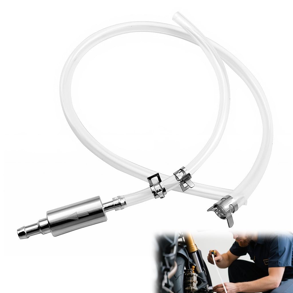 STHIRA Brake Bleeder Hose Kit with One Way Check Valve and Aluminum Fittings for Cars & Motorcycles