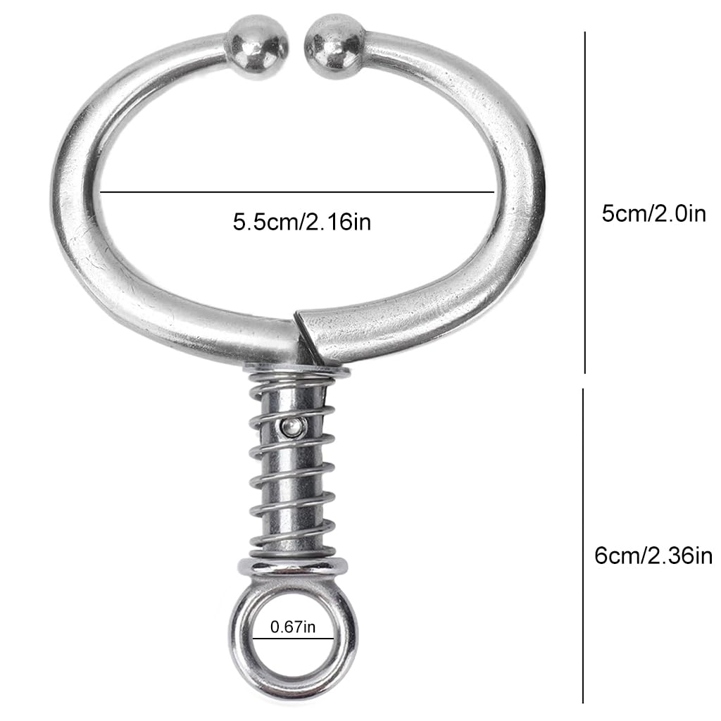 Qpets Cattle Nose Ring for Bulls and Cows with Clip‑on No‑piercing Design | Stainless Steel Detachable Control Tool