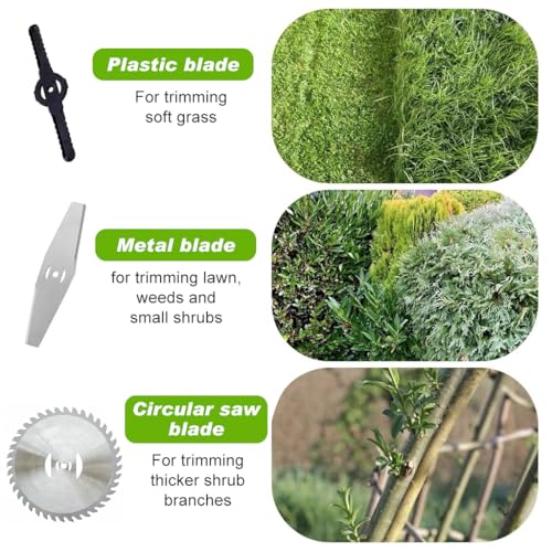 HASTHIP® Universal Grass Trimmer Blade Grass Cutter Heads Replacement 15CM Dia Alloy Round Cutting Weed Machine Accessories with 14PCS Saw Blade 5 PCS Plastic Blades
