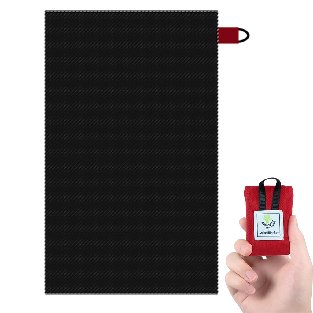 PROBEROS Mini Picnic Blanket for Beach and Camping with Double Side Waterproof Nylon 70x110 cm | Folds into 8x5 cm Pouch