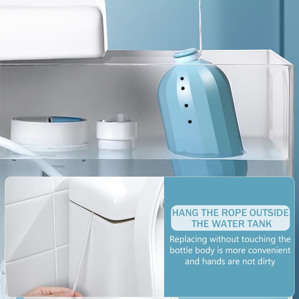 HASTHIP Automatic Toilet Bowl Cleaner for Bathrooms with Water‑Soluble Gel Cartridge Lasting 3 Months | Eco‑Friendly Lanyard Design