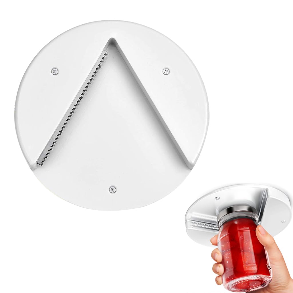 HASTHIP Jar Opener for Seniors with Stainless Steel Teeth for Arthritis | Under Cabinet Mount