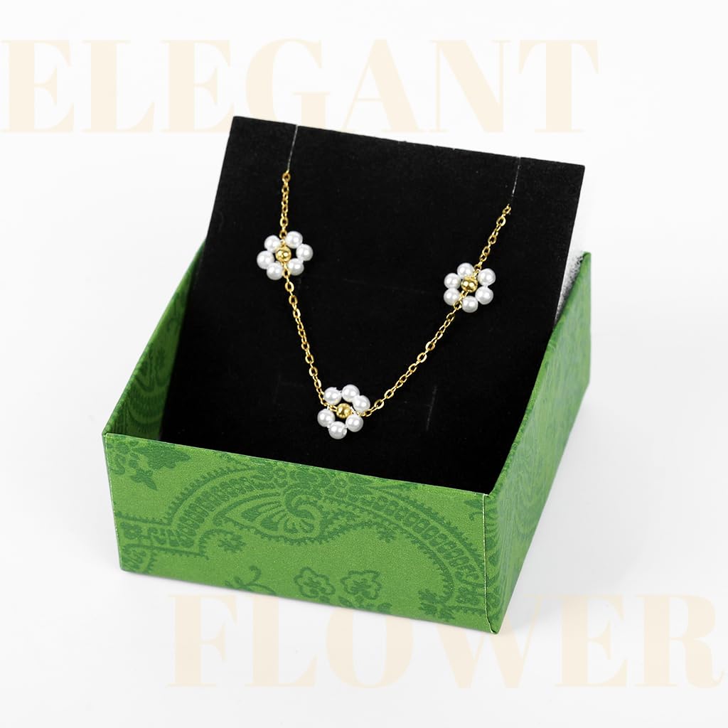 SANNIDHI Bracelets for Women featuring Pearl Daisy Flower Charm with Golden Titanium Steel | Elegant Gift for Girls and Sisters
