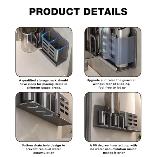 Supvox® Toothbrush Holder Wall Mounted