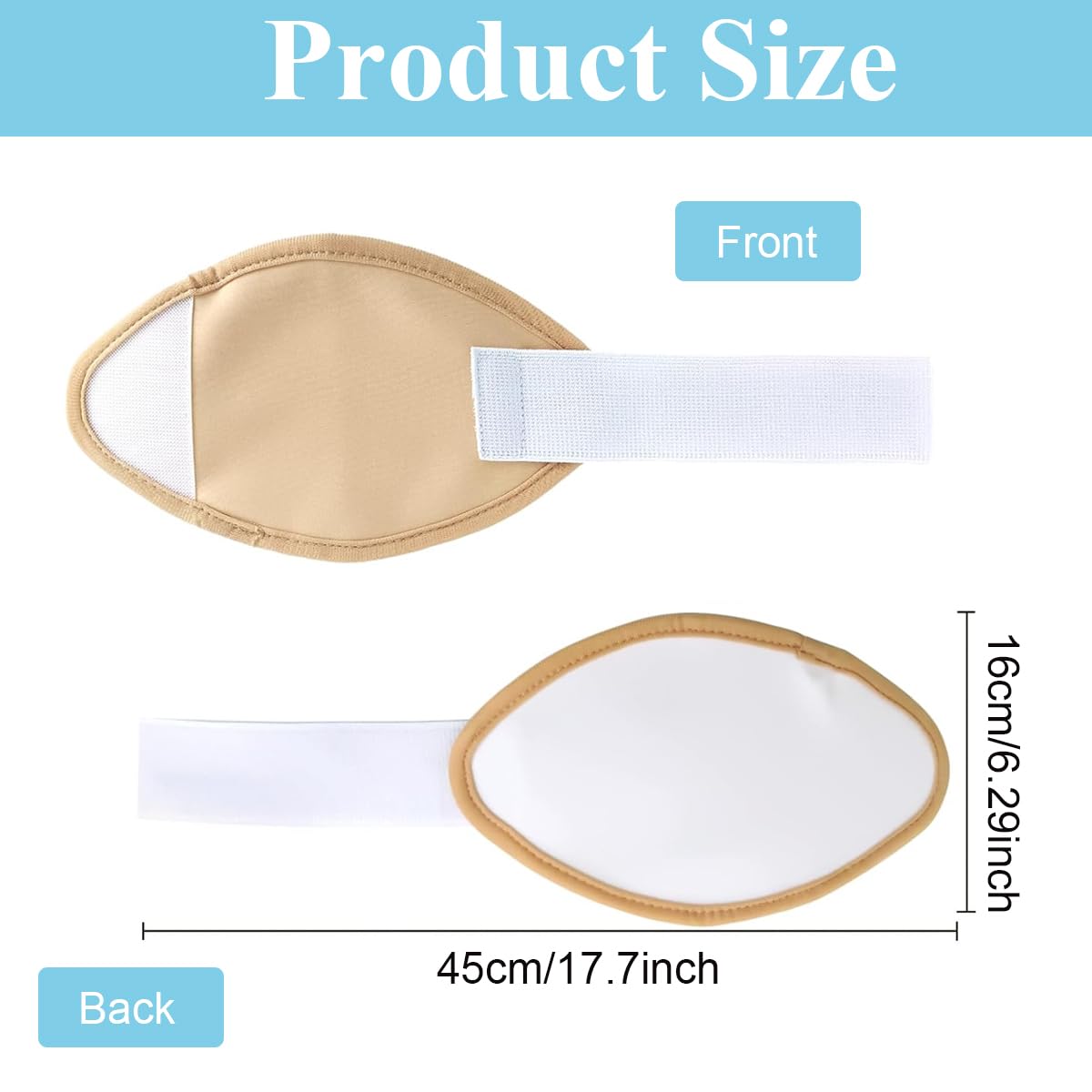 HANNEA Castor Oil Pack Set for Knee with Adjustable Elastic Strap and Cotton Pads | Reusable for Pain Relief and Circulation