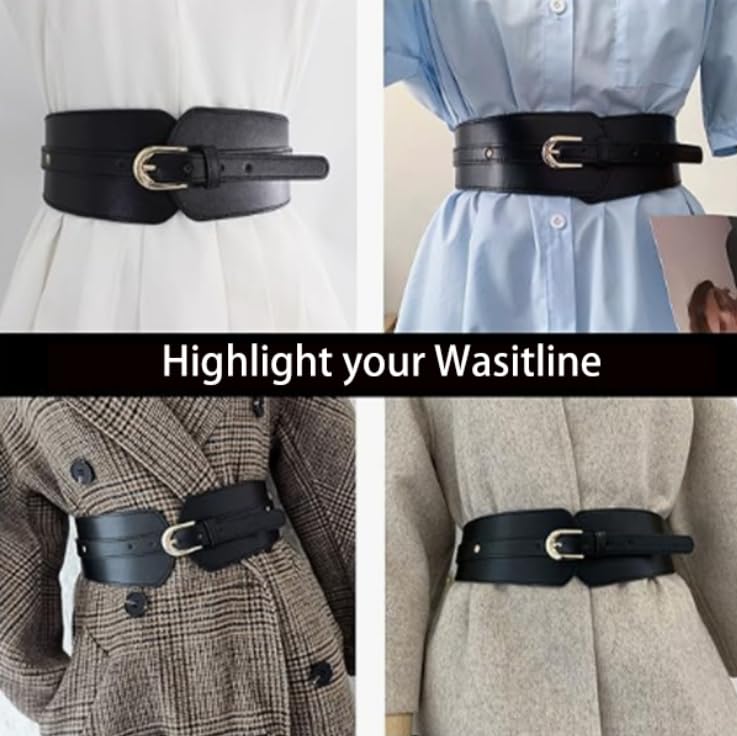 Zibuyu Women Wide Waist Belt for Dresses and Cardigans featuring a Figure‑Enhancing Fit | Elegant Versatile Accessory