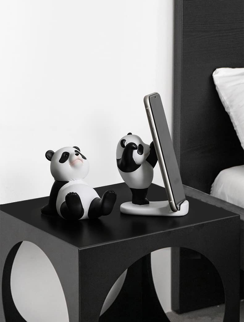 Zibuyu Phone Stand for Desk featuring Resin Kung Fu Panda Figurine with Stable PVC Base | Fits 4–7 inch Smartphones