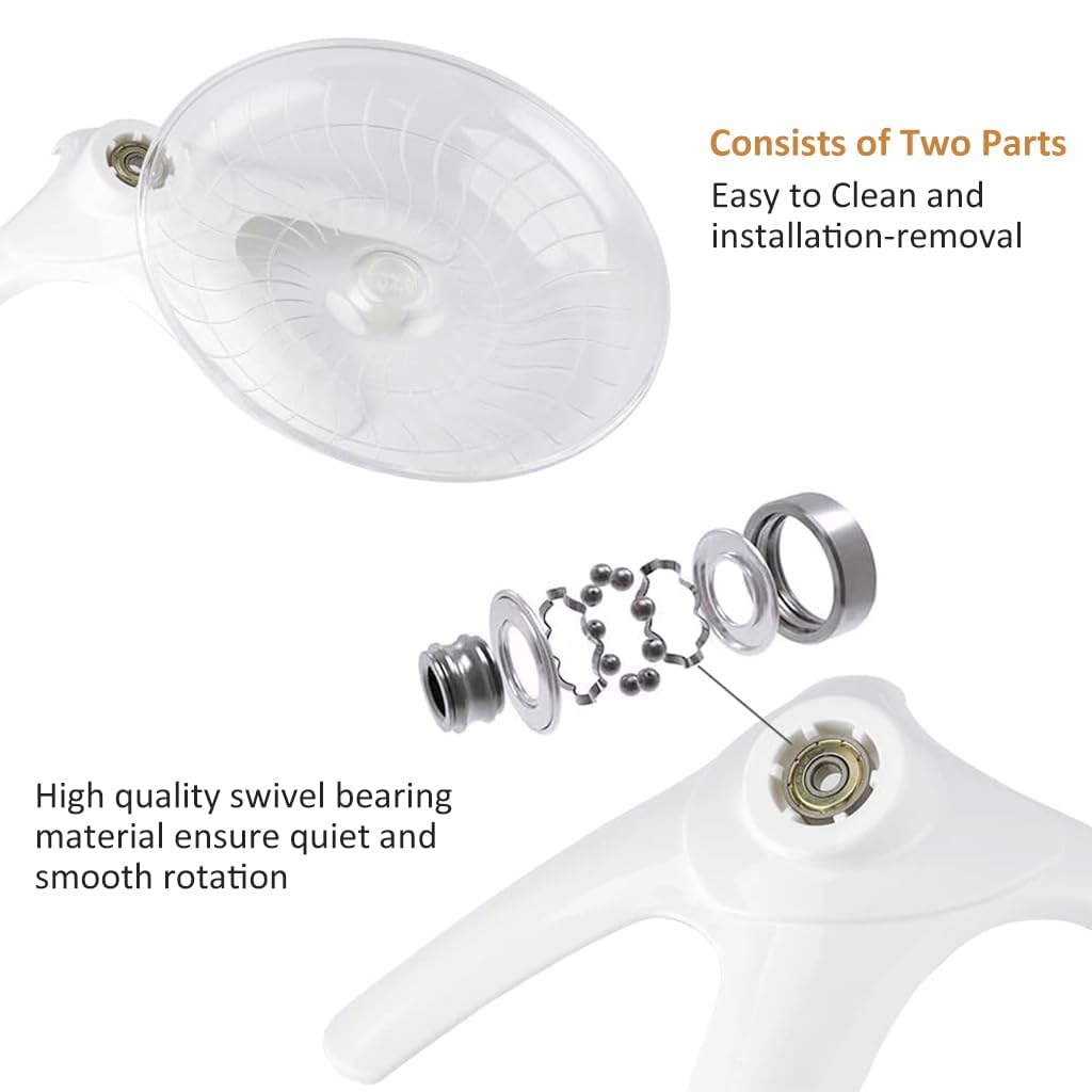 Qpets Hamster Wheel for Exercise and Wellness 7 in with Silent Tilting Disk | 3 pcs Set