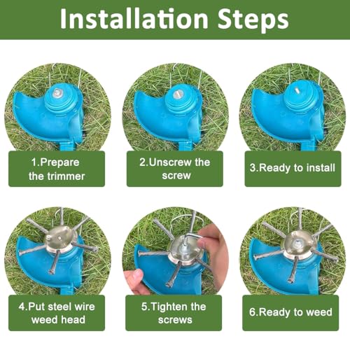 Supvox® Grass Trimmer Head Replacement Stainless Steel 6-Prongs Brush Cutter Blade 15CM Garden Universal Weed Accessories Attachment 3 PCS
