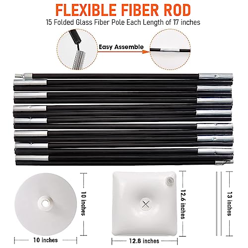 HASTHIP® Down Balloon Arc Stand For Decoration 9Ft Height Adjustable Arch Frame With Base Complete Accessories Set For Wedding Baby Shower Birthday Party Supplies Decorations Pack Of 1 2 PCS