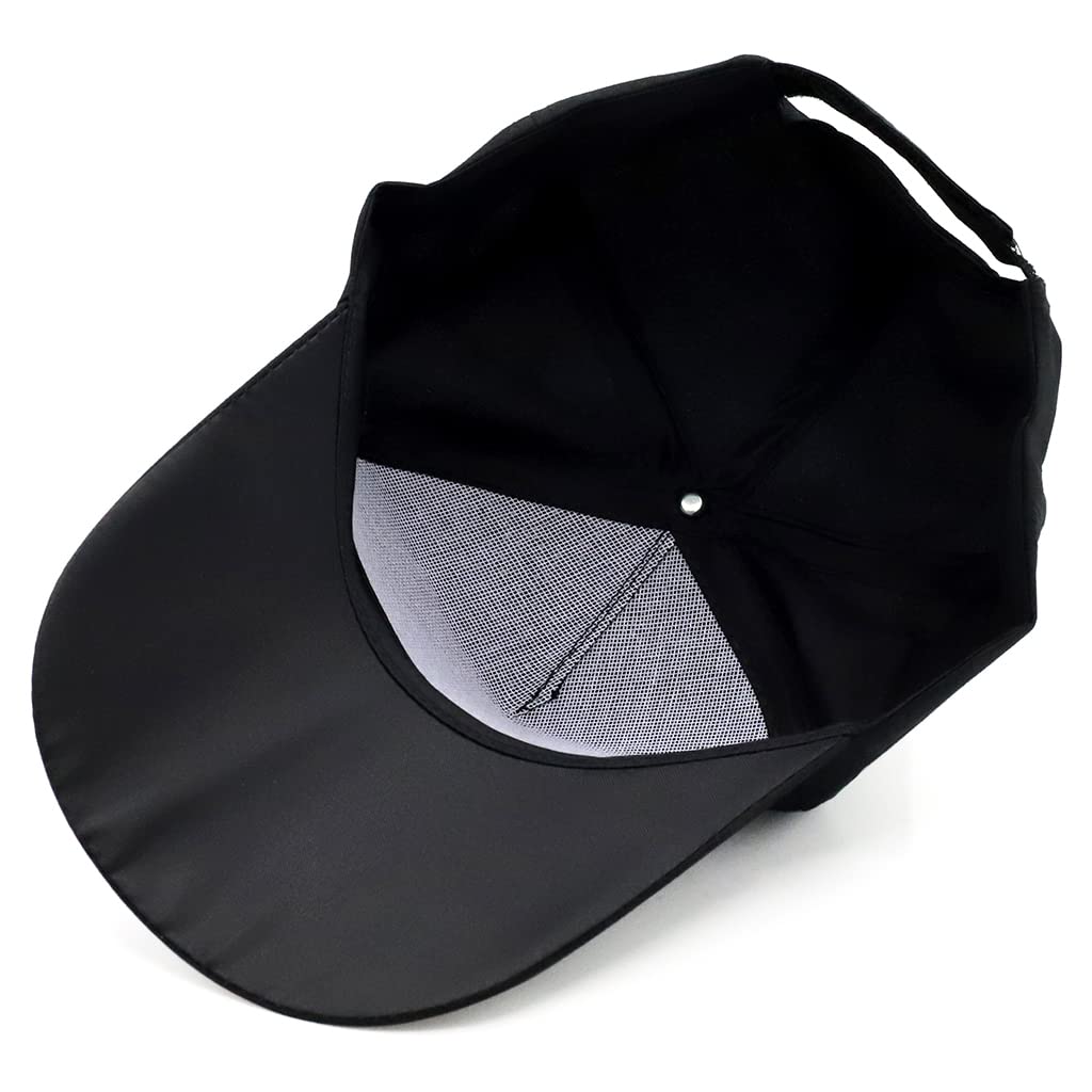 GUSTAVE Cotton Cap for Men and Women with Adjustable Strap 20cm Fit | Black Fashion Hat