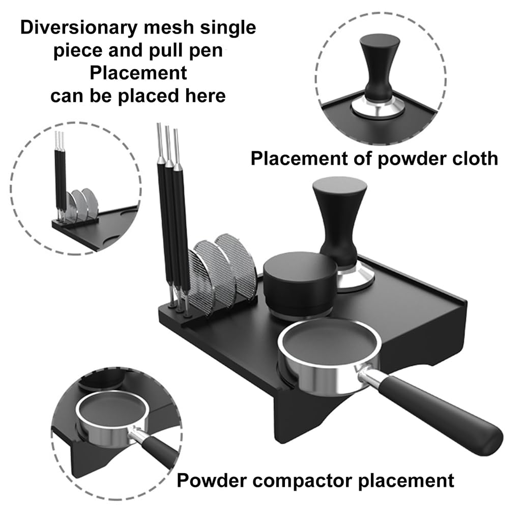 ZIBUYU Coffee Tamping Mat for Espresso Preparation with NonSlip Base and FoodGrade Silicone | Protects Portafilter Handles and Countertops