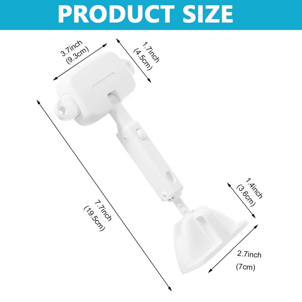 HASTHIP Baby Safety Window Lock for Kids with Adjustable 3.5–5.3 in Gap | Aluminum Alloy Restrictor