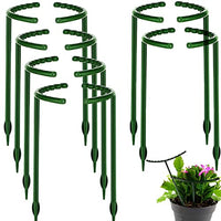 HASTHIP® 10pcs Plant Stakes Suport, Reusable Palstic 30cm Plant Stake Flower Support Stake Rings, Adjustable Plant Support Sticks for Phalaenopsis Orchid Single Stem Flowers Amaryllis Peony Lily