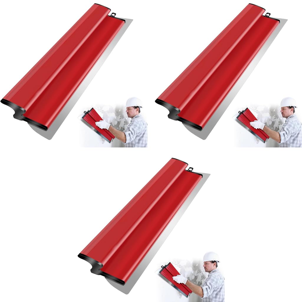 Serplex Skimming Blade for Plaster and Drywall | 15.7 in Stainless Steel with Rubber Handle